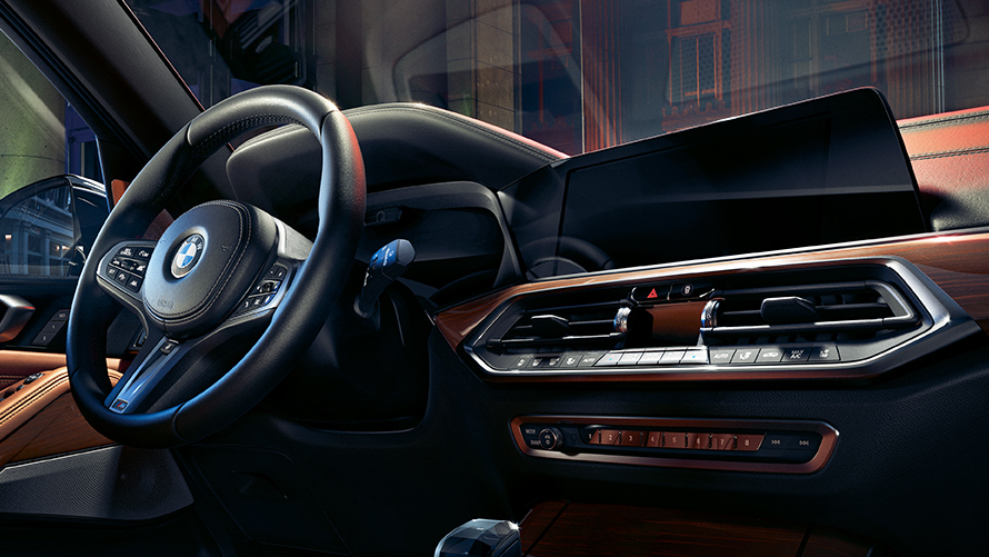 Puesto de conducción, cuadro de instrumentos y consola central del BMW X5