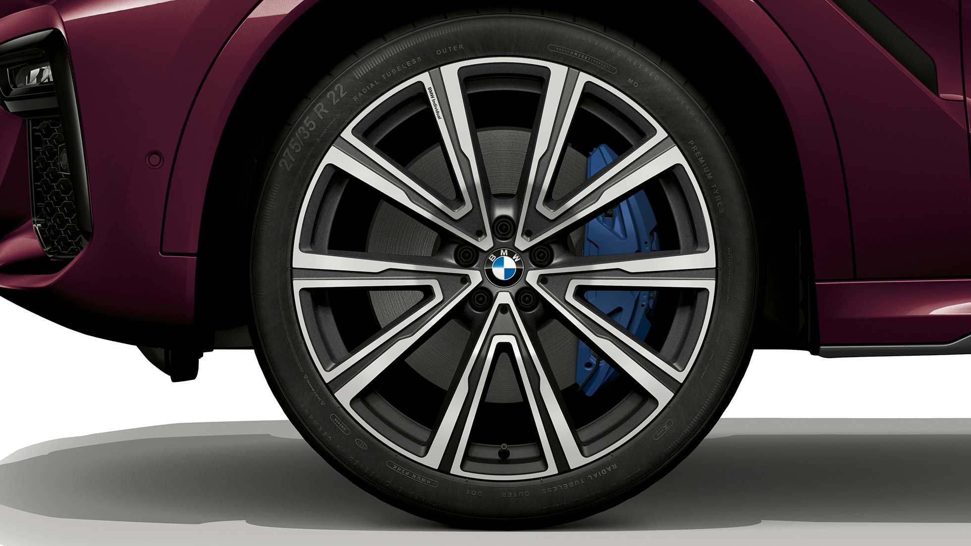 BMW X6 con BMW Individual, llantas de aleación ligera. BMW X6 con BMW Individual, detalle de las llantas de aleación ligera.
