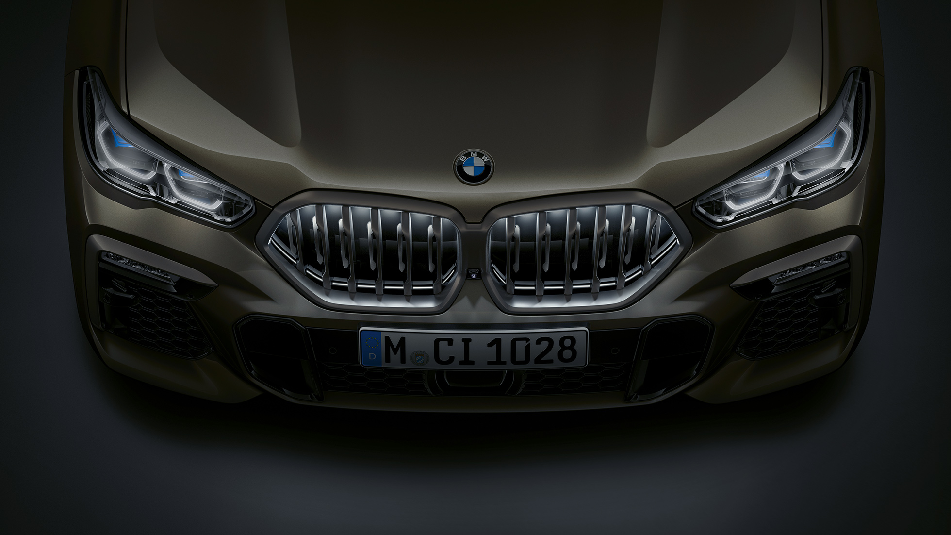 BMW X6, frontal. Vista frontal del todoterreno BMW X6