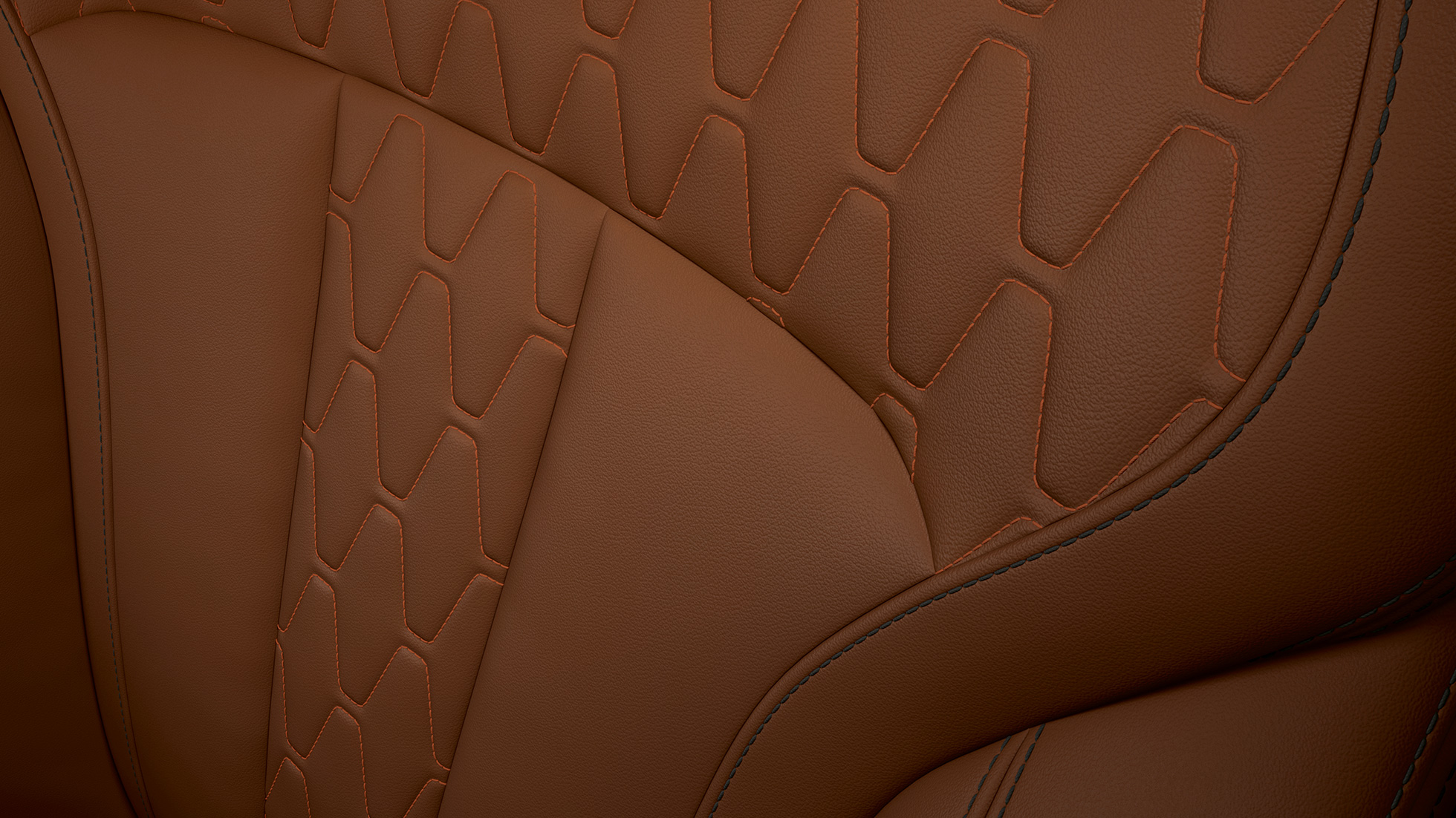 BMW X7, Paquete deportivo M: diseño de tapicería Detalle del diseño de la tapicería del BMW X7 con Paquete deportivo M