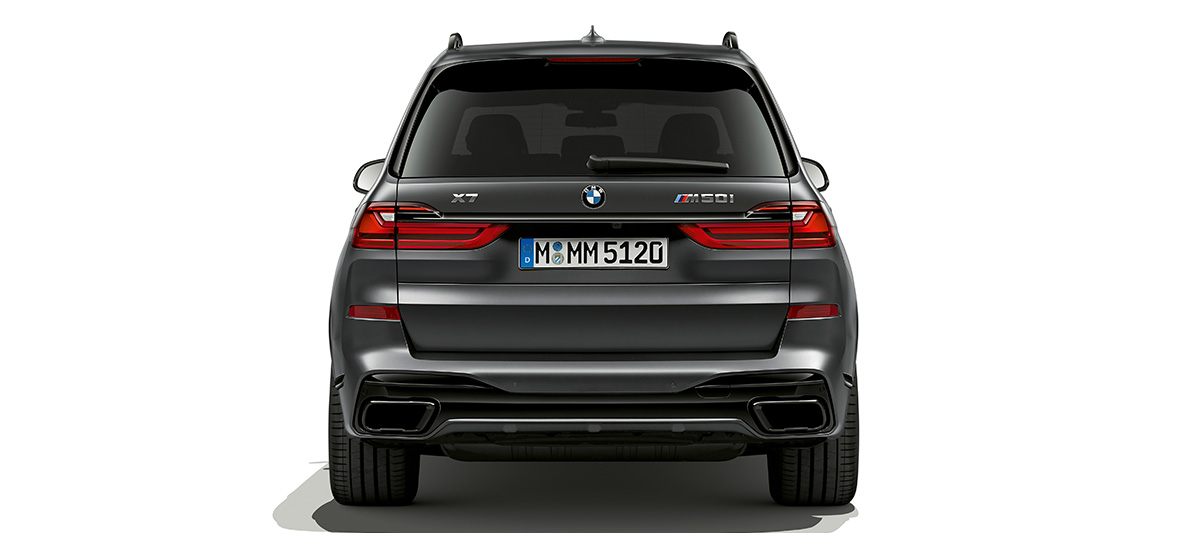 BMW Dark Shadow Edition, vista de la zaga BMW X7 G07 Dark Shadow Edition, vista de la zaga