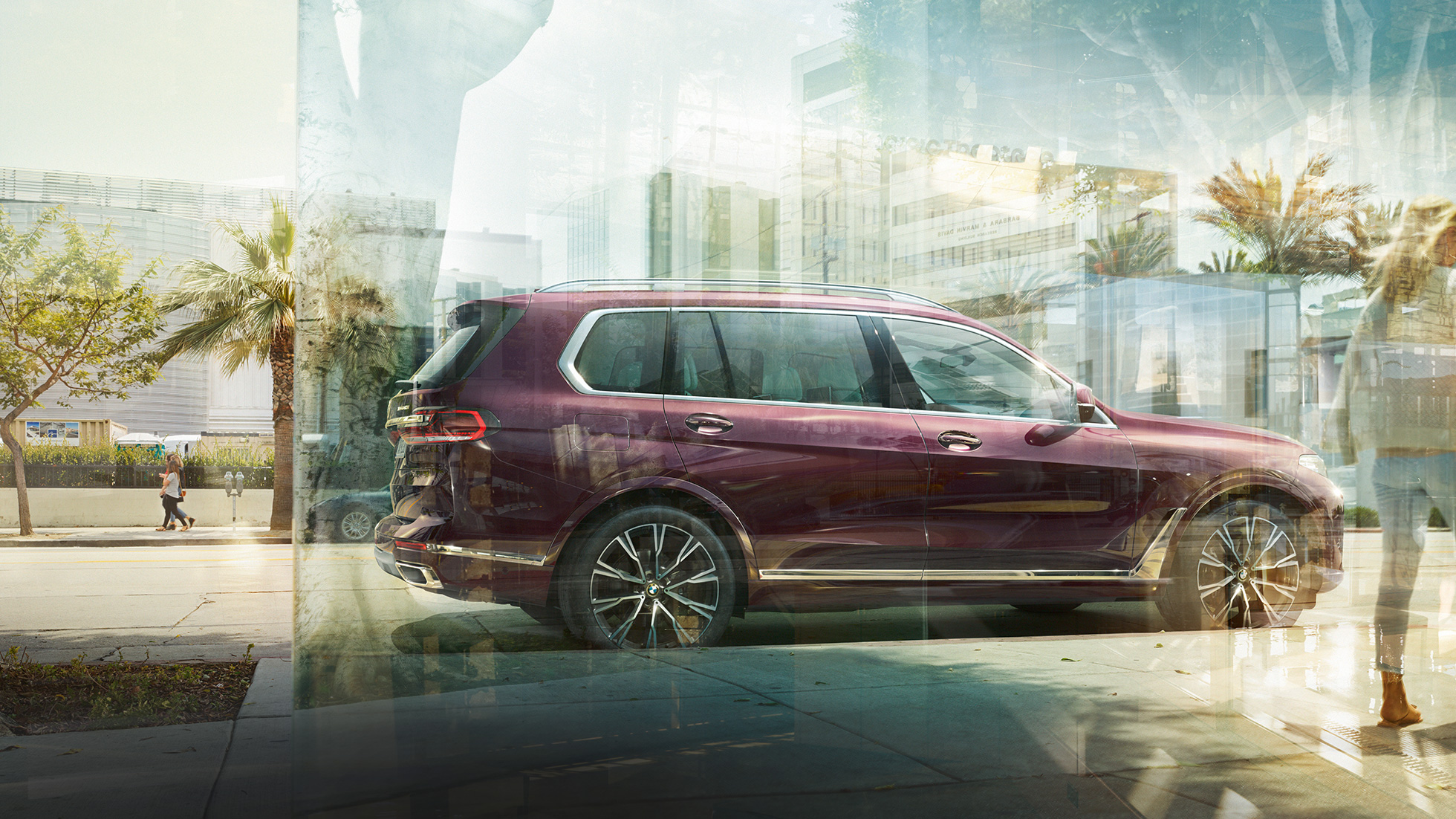 BMW Individual X7 40i xDrive, vista lateral BMW X7 parado en Ametrin metalizado en vista lateral