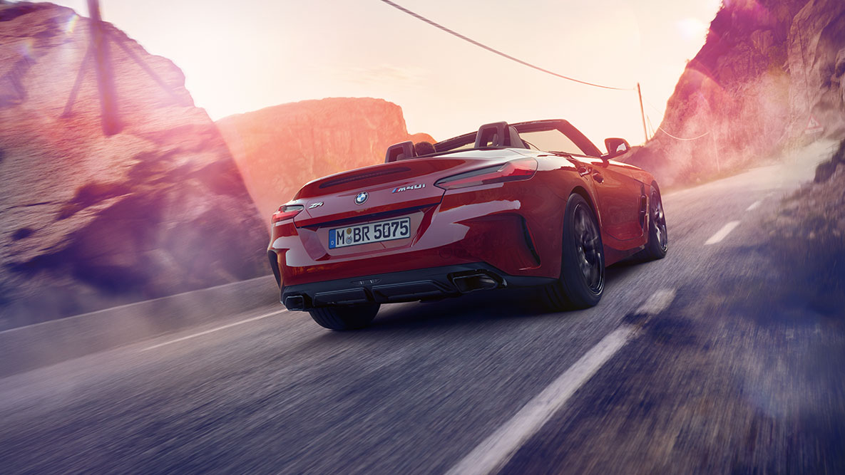 Zaga del BMW Z4 Roadster Imagen de la zaga del BMW Z4 en marcha