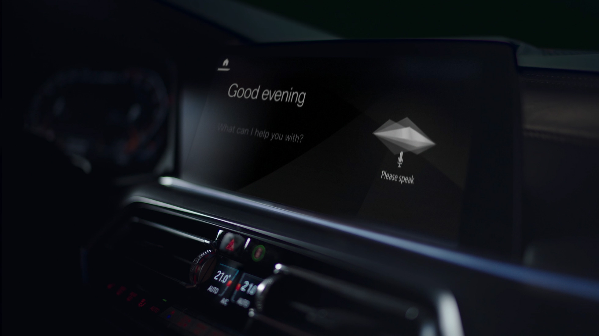 BMW Intelligent Personal Assistant BMW Intelligent Personal Assistant: Detalle de la pantalla del sistema iDrive