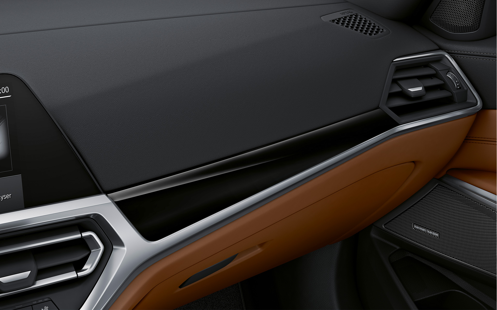 Molduras interiores BMW Individual piano black, primer plano Molduras interiores BMW individual piano black, primer plano