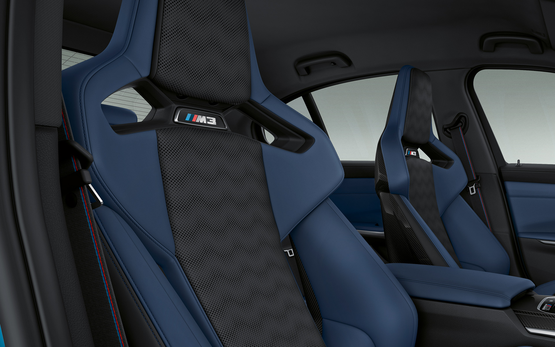 Equipamiento de cuero integral Merino BMW Individual de grano fino Fjordblau/Negro