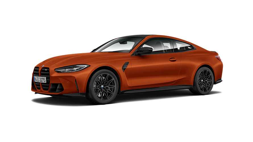 BMW M4 Competition Coupé G82 2021 Vista de tres cuartos del lateral BMW M4 Competition Coupé G82 2021 Vista de tres cuartos del lateral