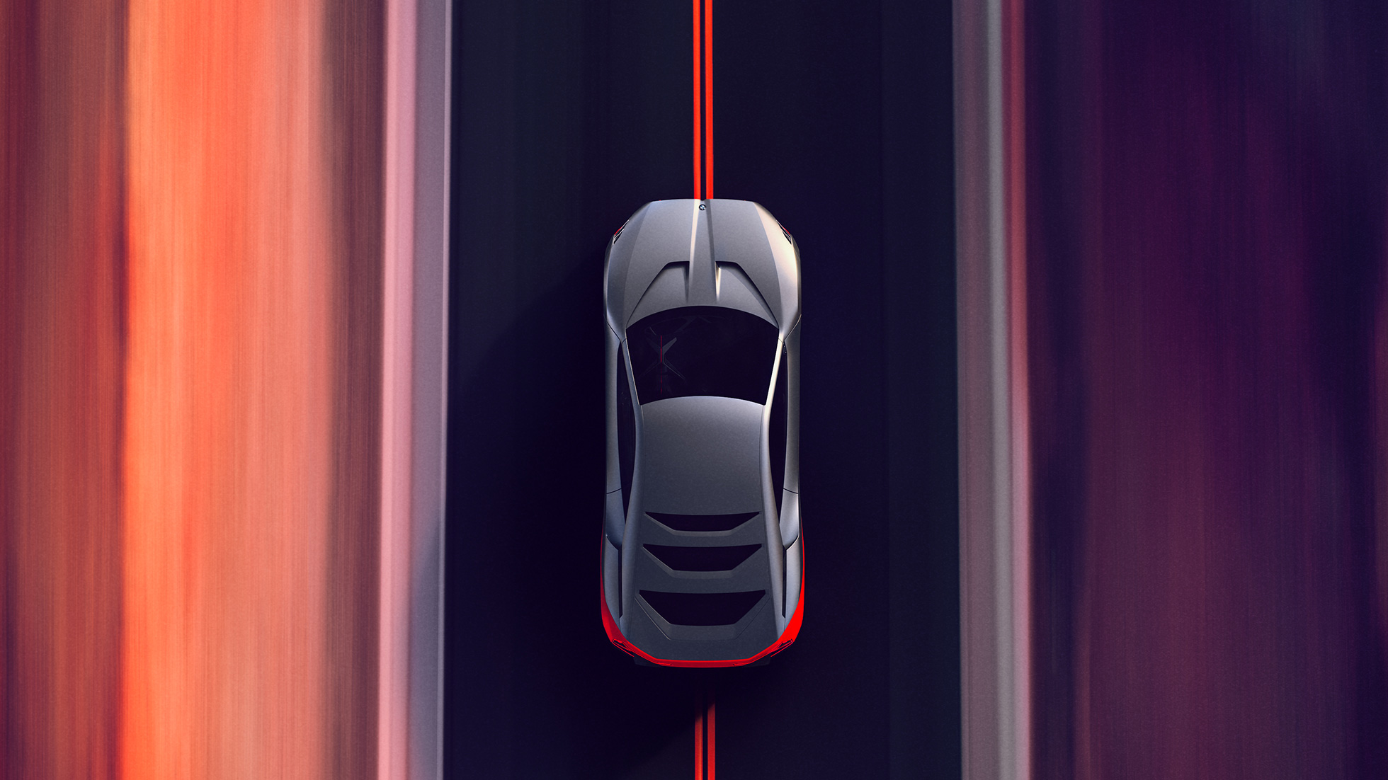 BMW Vision M NEXT, vista superior, en marcha BMW Vision M NEXT, vista superior, en marcha