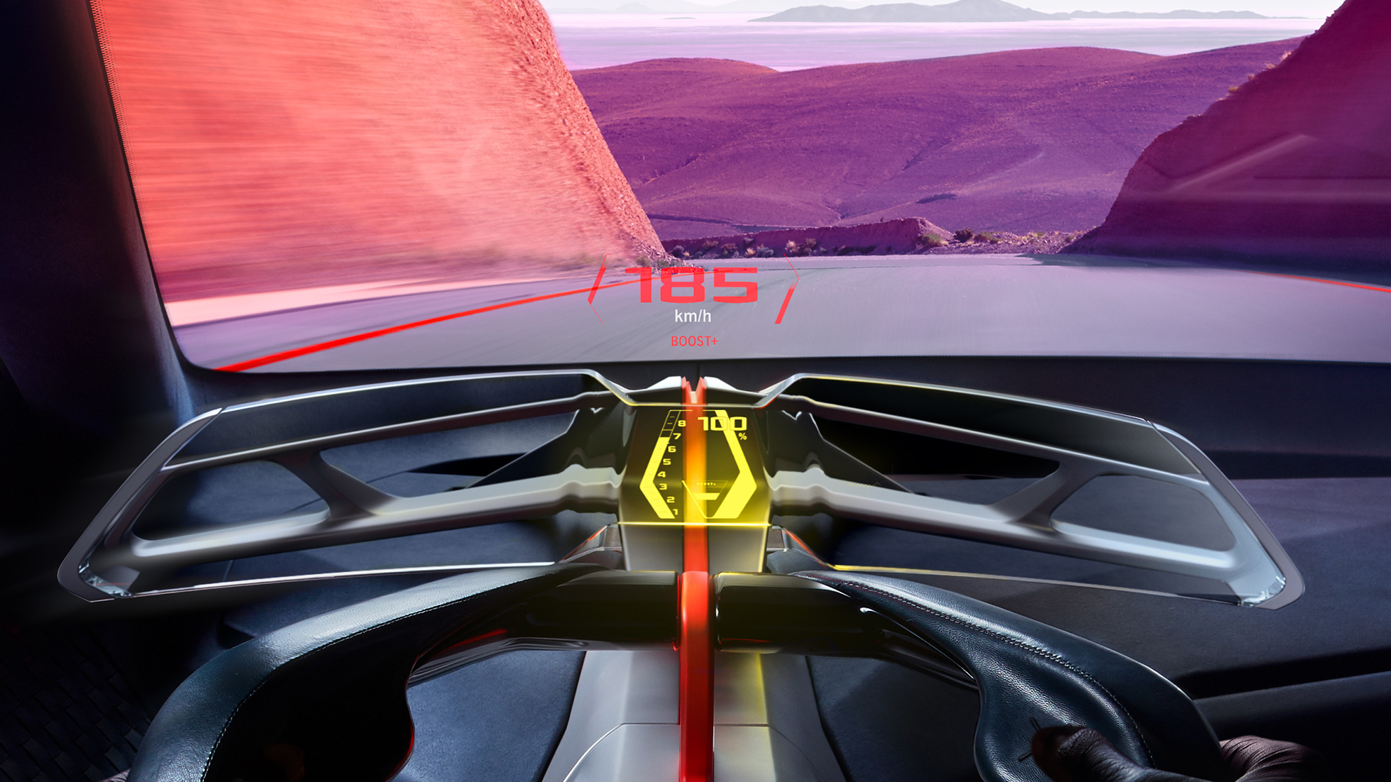 BMW Vision M NEXT, interior BMW Vision M NEXT, interior, Boost Pod, Full AR BMW Head-up Display