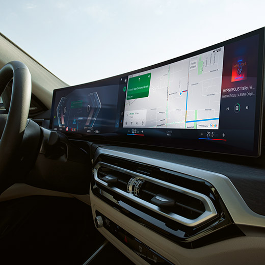 Rutas optimizadas para la carga en el BMW Curved Display
