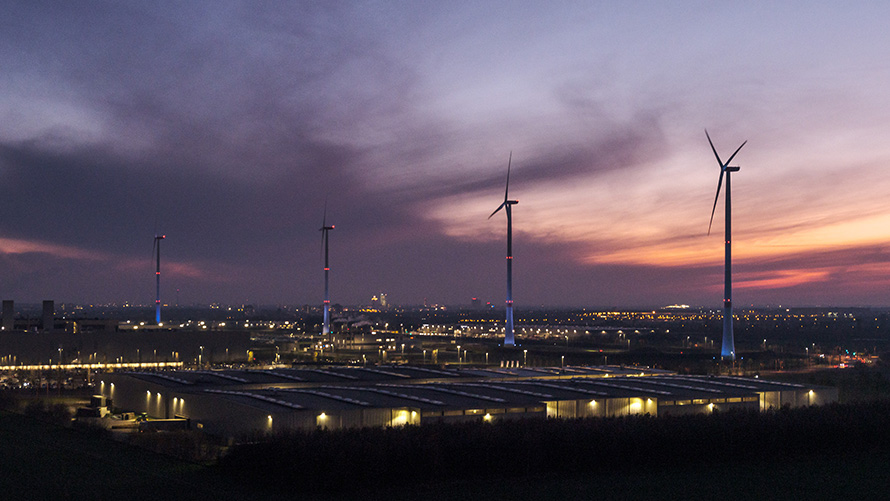 Energía eólica BMW Sostenibilidad BMW Sostenibilidad energía eólica Instalaciones de la fábrica de BMW en Leipzig: cuatro aerogeneradores