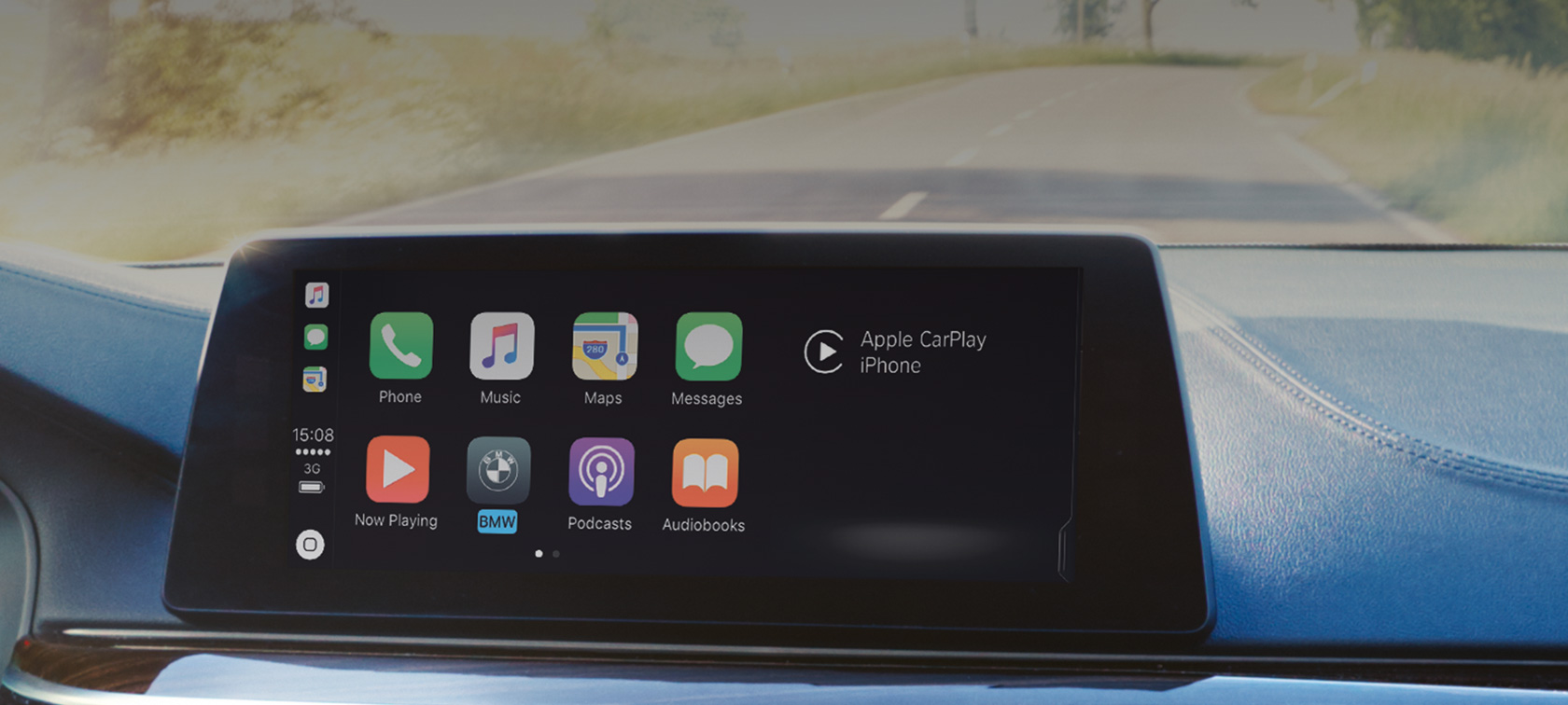 Apple CarPlay® Smartphone Integration Menú de Apple CarPlay® Smartphone Integration en el display de control BMW ConnectedDrive