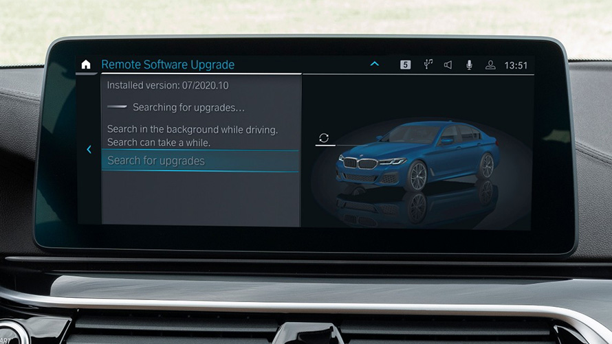BMW Remote Software Upgrade, sistema de navegación BMW Remote Software Upgrade, sistema de navegación, primer plano