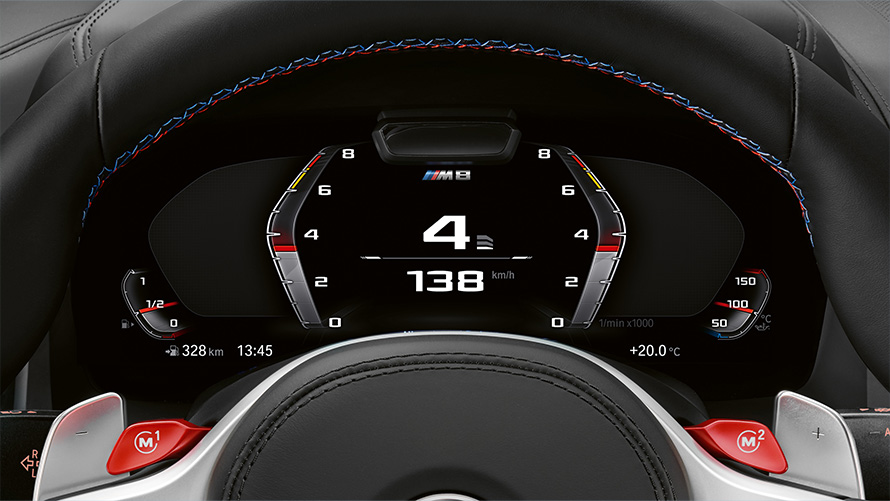 Primer plano, display de control, vista, M Track Mode Remote Software Upgrade, primer plano, display de control, vista, M Track Mode