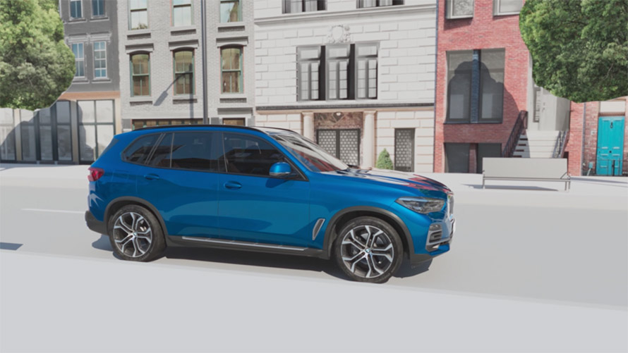 Imagen inicial de una animación sobre las tecnologías inteligentes de BMW y las medidas de ahorro de combustible.