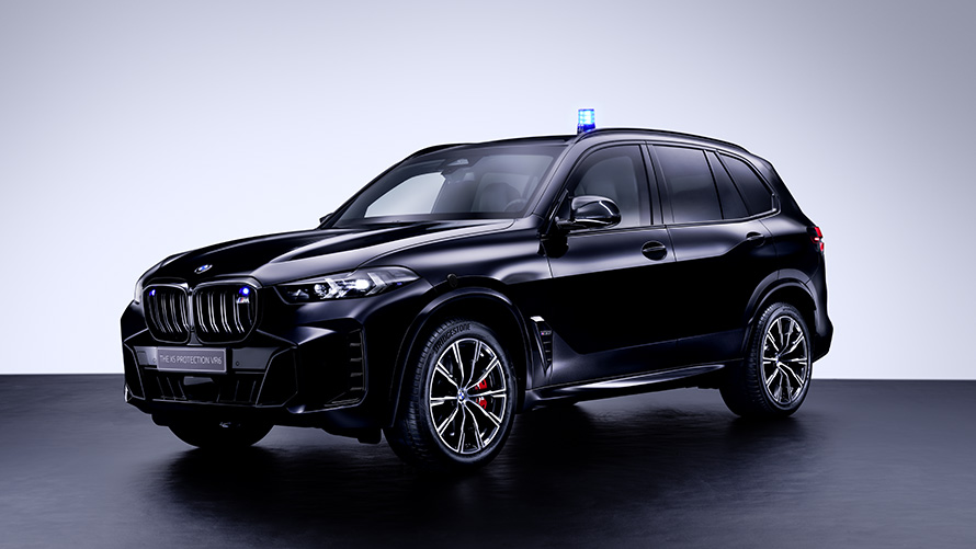 Vehículos de protección especial BMW BMW X5 Protection VR6, sin daños Vehículos de protección especial BMW BMW X5 Protection VR6, vista de tres cuartos del frontal, sin daños