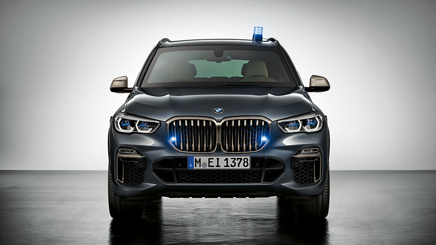 Vehículos blindados BMW Equipamiento opcional Exterior Luz azul Vehículos blindados BMW Equipamiento opcional Exterior Luz azul