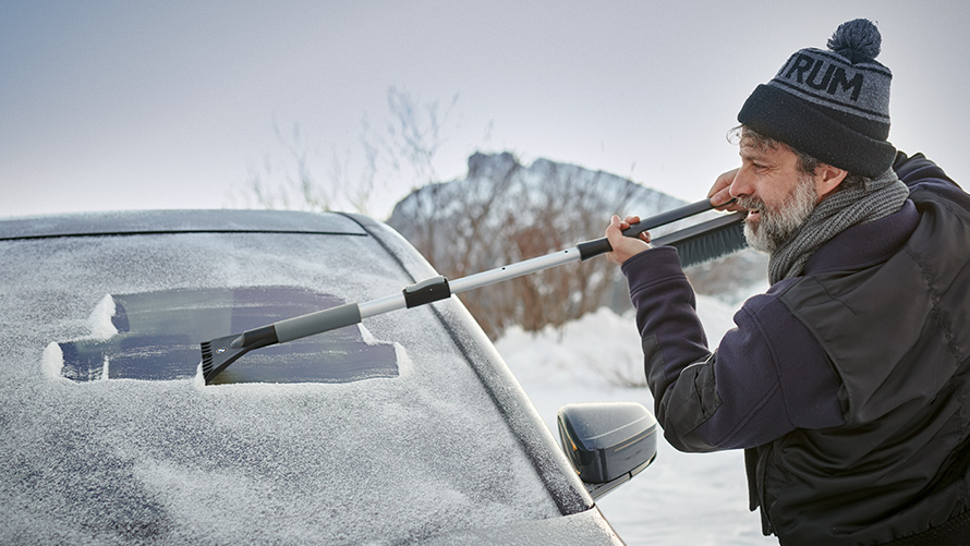 Rasqueta para hielo telescópica BMW con cepillo para nieve Accesorios BMW para otoño e invierno Rasqueta para hielo telescópica BMW con cepillo para nieve