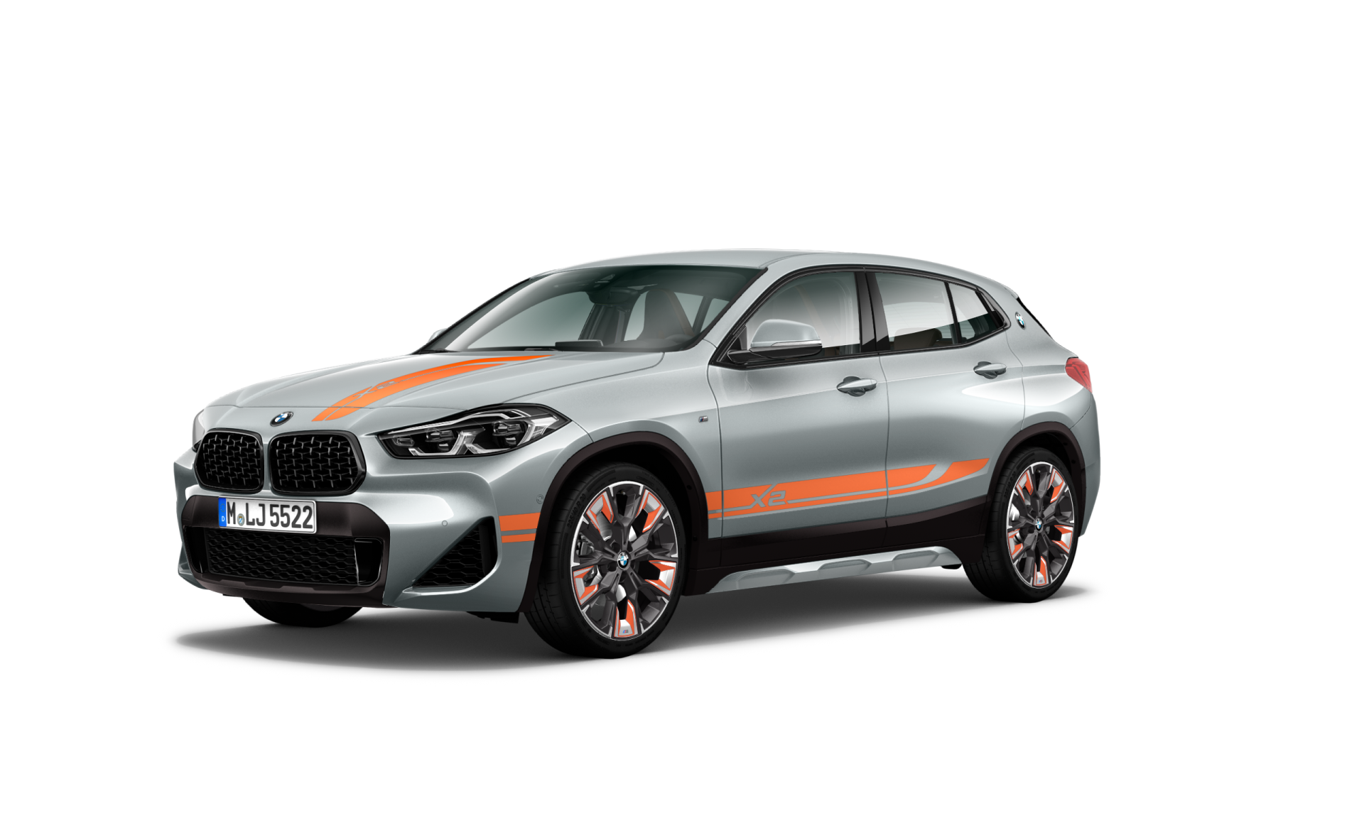 Vista de tres cuartos del frontal BMW X2 Mesh edition Brooklyn Grau metallic Vista de tres cuartos del frontal BMW X2 Mesh edition Brooklyn Grau metallic