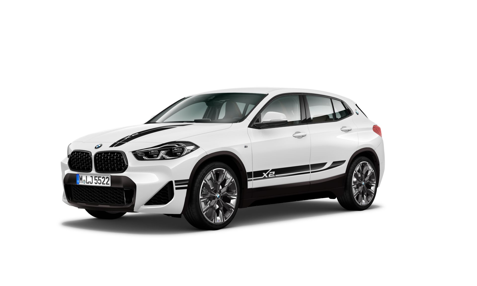 Vista de tres cuartos del frontal BMW X2 Mesh edition Alpinweiß Vista de tres cuartos del frontal BMW X2 Mesh edition Alpinweiß