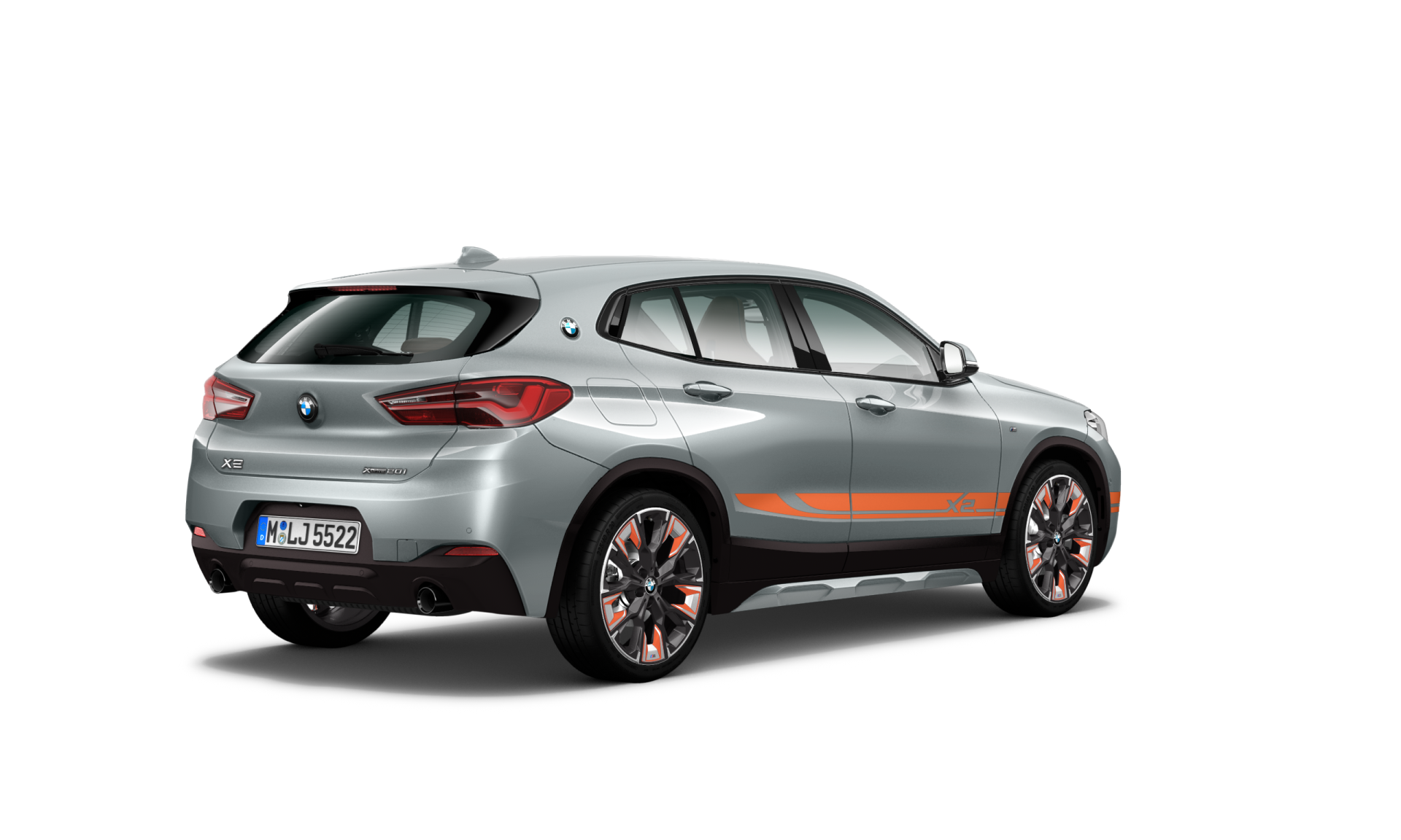 Vista de tres cuartos del frontal BMW X2 Mesh edition Brooklyn Grau metallic Vista de tres cuartos del frontal BMW X2 Mesh edition Brooklyn Grau metallic