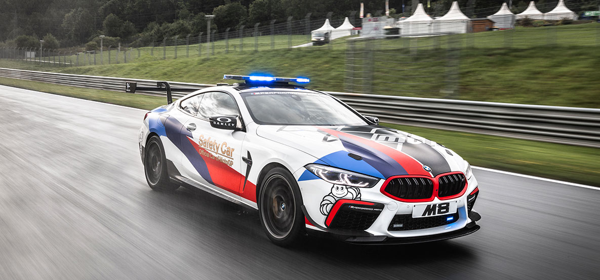 BMW M8 MotoGP Safety Car en el circuito BMW M8 MotoGP Safety Car en el circuito