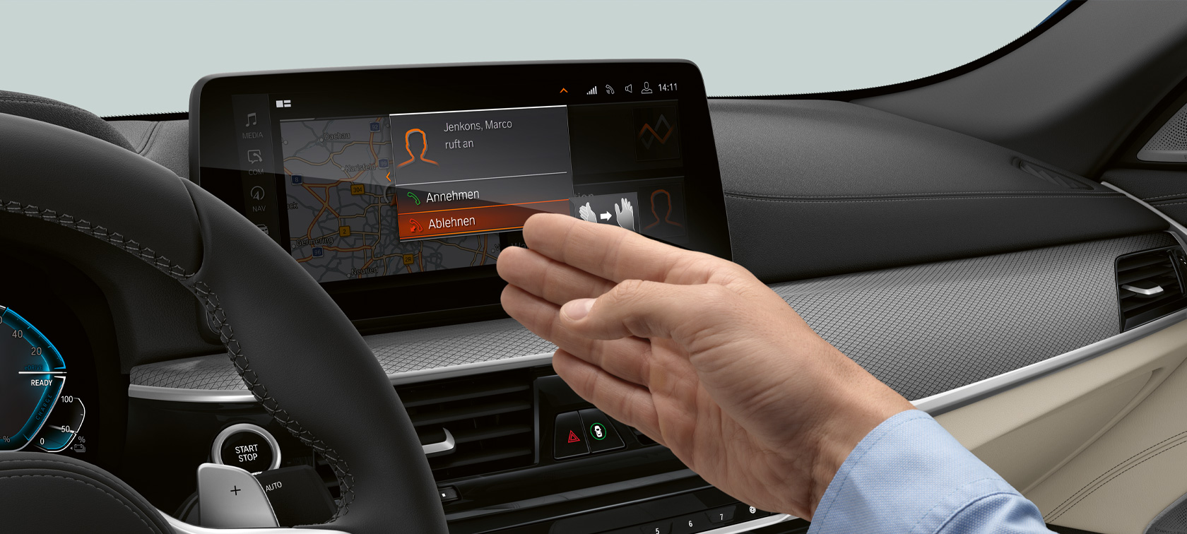 Tecnologías BMW Serie 5 G30 Display de información BMW Serie 5 G30 Renovación 2020 interior, puesto de conducción
