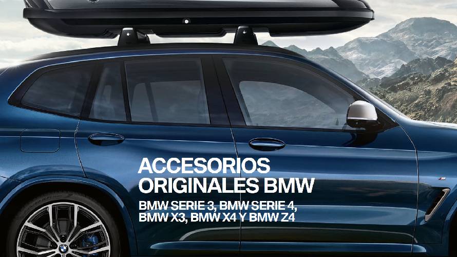 Accesorios originales BMW Serie 3, BMW Serie 4, BMW X3, BMW X4 y BMW Z4.