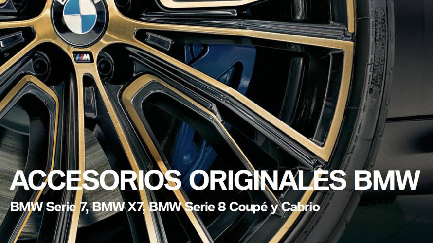 Accesorios originales BMW Serie 7, BMW X7 y BMW Serie 8 Coupé y Cabrio. Accesorios originales BMW Serie 7, BMW X7 y BMW Serie 8 Coupé y Cabrio.